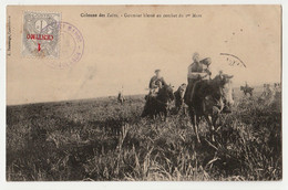 Delcampe - SUR/CPA-COLONNE DES ZAERS-GOMIER BLESSE AU COMBAT DU 1er MARSS//TAMPON CAMPAGNE DU MAROC Sur N°20 TBE-Animée - 1877-1920: Semi-Moderne