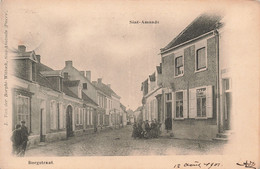 Belgique - Sint Amands - Borgstraat - Edit. L. Van Der Borght Wittock - Animé - Précurseur - Carte Postale Ancienne - Fleurus