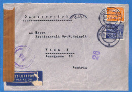 Berlin West 1950 Lettre Par Avion Avec Censure De Berlin (G13891) - Brieven En Documenten