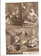 Delcampe - GUERRE 14 - 4 CPA INFIRMIERE DE LA CROIX ROUGE ET LES BLESSES - - Rotes Kreuz