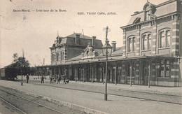 Belgique - Saint Mard - Intérieur De La Gare - Edit. Victor Caen - Oblitéré Virton 1912 - Animé - Carte Postale Ancienne - Virton