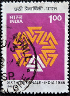 Timbres De L'Inde 1986 The 6th Triennale Art Exhibition, New Delhi    Stampworld N° 1058 - Gebruikt