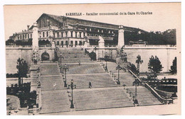 CPA MARSEILLE Escalier Gare St Charles - Bahnhof, Belle De Mai, Plombières