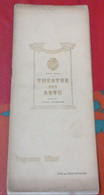 Programme Théâtre Des Arts Rouen Saison 1922-1923 Antar Chekri Ganem Gabriel Dupont Mm. Leridon Vallorès Andrée Cortot - Programme