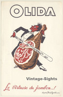 Paul Igert: Olida - Le Virtuose Du Jambon (Vintage Advertising Blotter ~1940s/1950s) - Schoenen