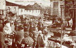 Delcampe - CP Ambazac Le Marché - Reprod - Premier Jour De Mise En Service De La Flamme Illustrée - 1ère Bourse Cartophilie 1987 - Ambazac