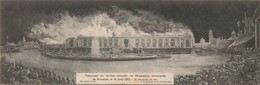 Panoramique - Bruxelles - Panorama Du Terrible Incendie De L'exposition Universelle 1910 - Carte Postale Ancienne - Antwerpen