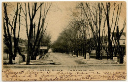 United States 1907 Postcard Cassil Place, Carthage, Missouri; Kansas City & Joplin RPO Postmark - Altri & Non Classificati