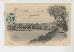 Delcampe - ELBEUF - Vue Sur La Ville Et Le Pont De Chemin De Fer Prise Du Chemin Des Ecluses - Elbeuf