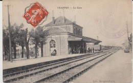 Delcampe - TRAPPES (78) - Intérieur De La Gare - Tampon : PARC D'ARTILLERIE DE PLACE DE VERSAILLES - état Correct - Trappes