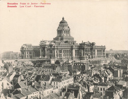 Grand Format - Bruxelles - Palais De Justice - Panorama - Dim.17.8/13.7 Cm - Carte Postale Ancienne - Bruxelles-ville