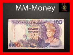 MALAYSIA 100 Ringgit  1989  Printer  TDLR   P. 32   *sig. D.J. Hussein*  "scarce Note"  VF ++ - Maleisië