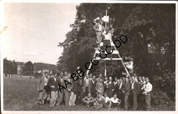 Delcampe - Neznan Dogodek, Predvojna Mala Fotografija, Slovenija, Neznan Kraj, Priprava Stolpa Za Goro?, Planinstvo - Slowenien