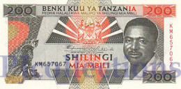 TANZANIA 200 SHILINGI 1993 PICK 25b UNC - Tansania
