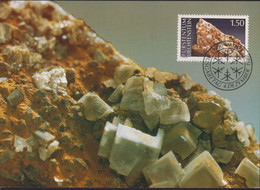 1989 Liechtenstein MC 92 Mi: LI 983°, Y&T: LI 924°, ZNr. LI 933°, Mineralien, Calzit - Cartas & Documentos