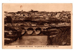 Delcampe - Thouars Vue Generale De La Ville Et Pont Neuf - Thouars