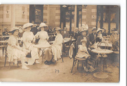 Delcampe - CPA 63 Carte Photo La Bourboule Le Café Du Casino - Bernard Photo Le Mont D'Or Menton - La Bourboule