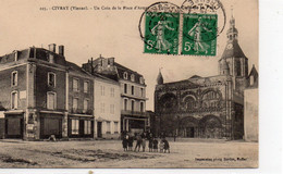 Delcampe - Civray Animée La Place D'Armes - Civray