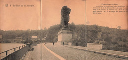 Panoramique - Le Lion De La Gileppe - Edit. G. Hermans - Imp. Drukxerk - Dim.26/12 Cm - Carte Postale Ancienne - Verviers