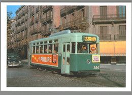 CPM - Espagne - Tranvias De Barcelona - Serie 212-285 - Muntaner - Gran Via - 1964 - Philips - Strassenbahnen