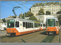 CPM - Suisse - Genève - Place Neuve - Motrices Be 4/6 820, 834 Et 843 - Strassenbahnen