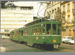 CPM - Suisse - Be 4/4 400 + B3 + B2 - Dante Schuggi - St Jakobs Strasse - 1970 - Strassenbahnen