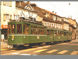 CPM - Suisse - Be 2/2 166 + B3 + B2 - Binningen - Hauptstrasse - 1973 - Strassenbahnen