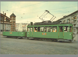 CPM - Suisse - Be 2/2 212 + B2 1046 - Depot Wiesnplatz - 1977 - Strassenbahnen