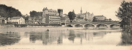 Panoramique - Pau - Le Château Et Le Pont De Jurançon  - Clocher - Dim. 27.5/11 Cm - Carte Postale Ancienne - Lourdes