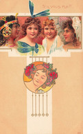 Jugendstil * CPA Illustrateur Art Nouveau * " S'il Vous Plait " * Femmes Libellule Bijoux * Genre Mucha Kirchner - Before 1900