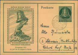 1951, Sonderganzusachenkarte Zum 1. Mai 1951, Sauber Bedarfsgebrucht - Other & Unclassified