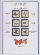 Vietnam -Noord 18-11-1965  Michel 405-410 - Butterflies
