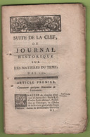 JOURNAL HISTORIQUE SUR LES MATIERES DU TEMS 05 1772  RUSSIE - DANEMARK - SUEDE - POLOGNE - ALLEMAGNE - IHLEFELD - CORSE - Periódicos - Antes 1800