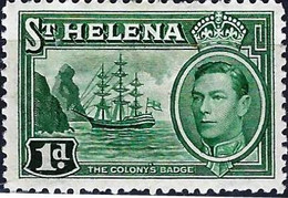 ST HELENA 1938 KGVI 1d. MM - Saint Helena Island