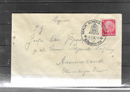 Olympische Spelen 1936 , Duitsland - Briefomslag Met Olympische Stempel - Estate 1936: Berlino