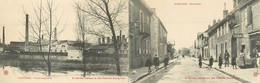 Delcampe - GUEUGNON (carte Double) Usines Campionnet, Grande Rue - Gueugnon