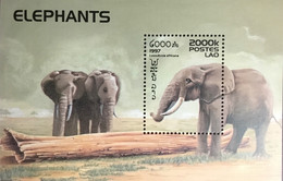 Delcampe - Laos 1997 Elephants Animals Minisheet MNH - Eléphants