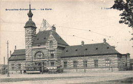 Belgique -Schaerbeek - La Gare - Tram - Carte Postale Ancienne - Schaerbeek - Schaarbeek