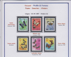Wallis En Futuna 02-04-1987  Michel 521-525 - Butterflies