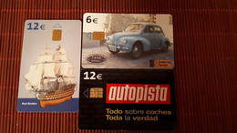 Delcampe - 3 Phonecards Spain Used Rare - Basic Issues