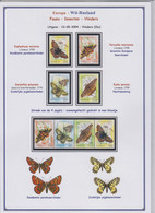 Wit Rusland 10-09-2004  Michel 557-560 + Blaadje + Strip - Butterflies