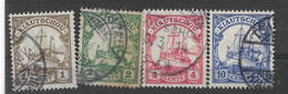 Deutsche Auslandspost,, 4 Schöne Gestempelte Werte Der Ausgabe Für Kiautschou Von 1905 Mit Wasserzeichen - Kolonie: Kiautschou