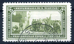 1932 SAN MARINO N.175 Cinquantenario Morte Di Garibaldi 5 Lire Oliva USATO - Usados