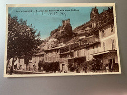 ROCHEMAURE QUARTIER DES BRASSERIES ET LE VIEUX CHATEAU 07 ARDECHE CPA 1932 - Rochemaure