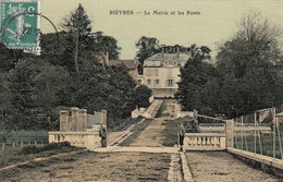 Delcampe - CPA (91)  BIEVRES  La Mairie Et Les Ponts (edition Toilée)(parfait Etat) - Bievres