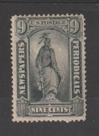 U.S.A.:  1875/85  NEWSPAPER  -  9 C. UNUSED  STAMP  -  YV/TELL. 11 - Dagbladzegels