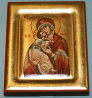 RIPRODUZIONE DI ANTICA ICONA BIZANTINA, CERTIFICATO - Religiöse Kunst