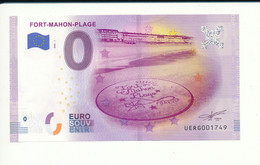 Billet Touristique 0 Euro - FORT-MAHON-PLAGE - UERG- 2020-1 - N° 1749 - Autres & Non Classés