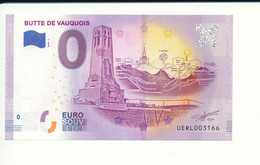 Billet Touristique 0 Euro - BUTTE DE VAUQUOIS - UERL- 2020-1 - N° 3166 - Autres & Non Classés