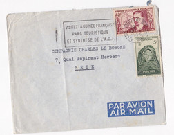 Enveloppe 1956 . Conakry Guinée . Pour La Compagnie Charles Le Borgne Sete Herault. - Cartas & Documentos